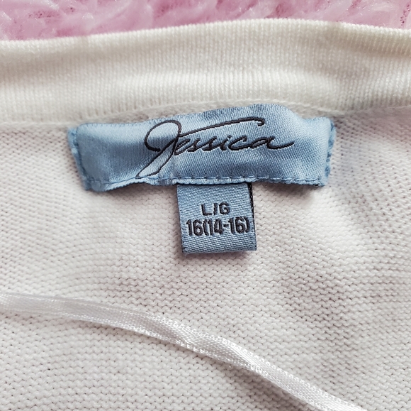 Jessica Cardigan, Argyle print in purple and white - Picture 4 of 7